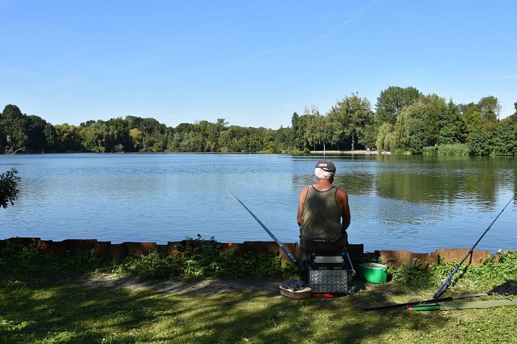 Pêcheur Etangs Vert-le-Petit