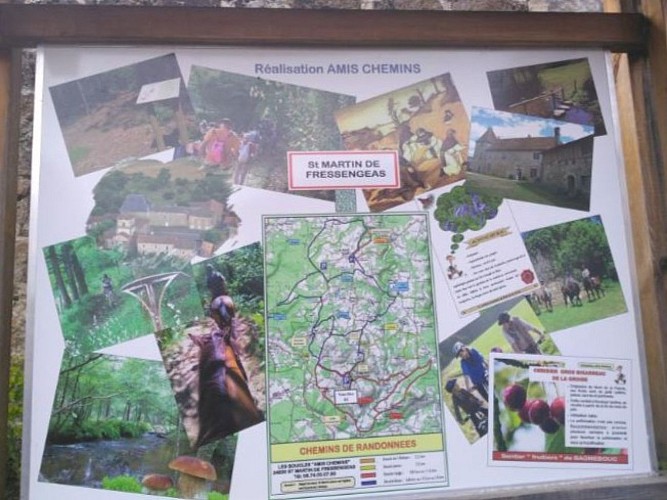 Panneau de départ Saint Martin de Fressengeas