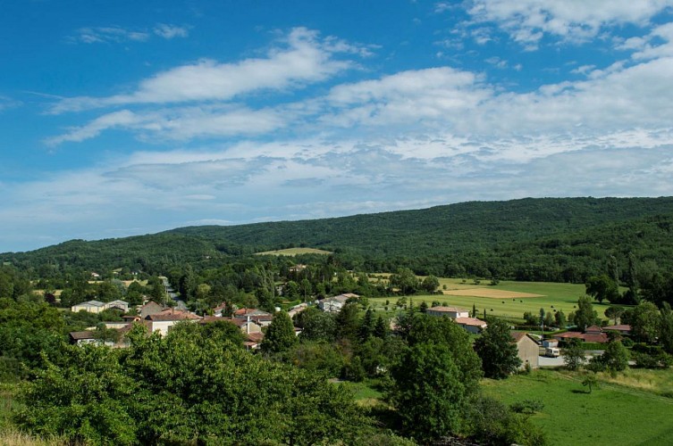 vue sur le village de Lieurac
