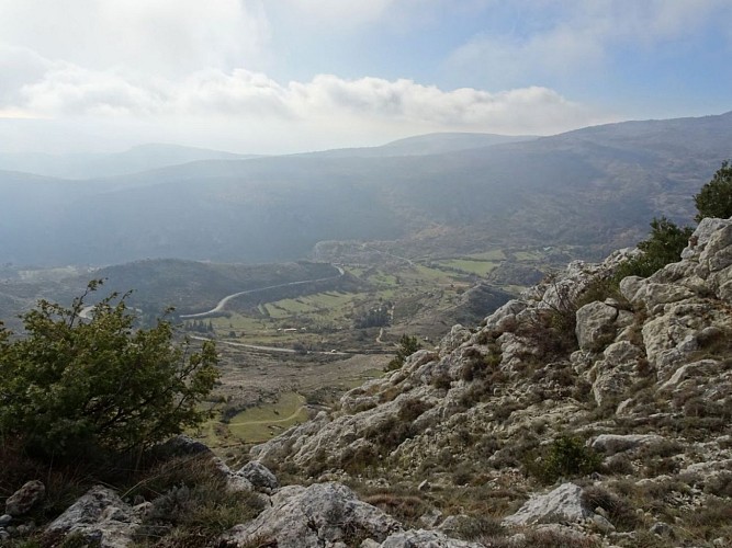 La vue depuis le haut du plateau