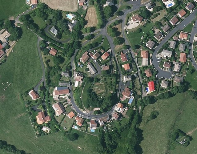 Vue aérienne de l'ancien castrum