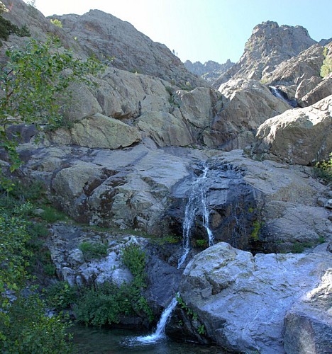 Corse- Région Asco- Vallée Ghieriosa vers Capu Bianco- tunnels névés [juillet 2009]