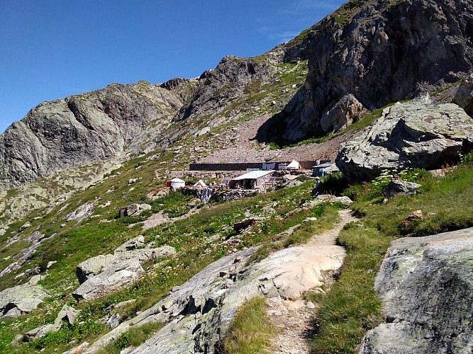 Arrivée au refuge de La Fare