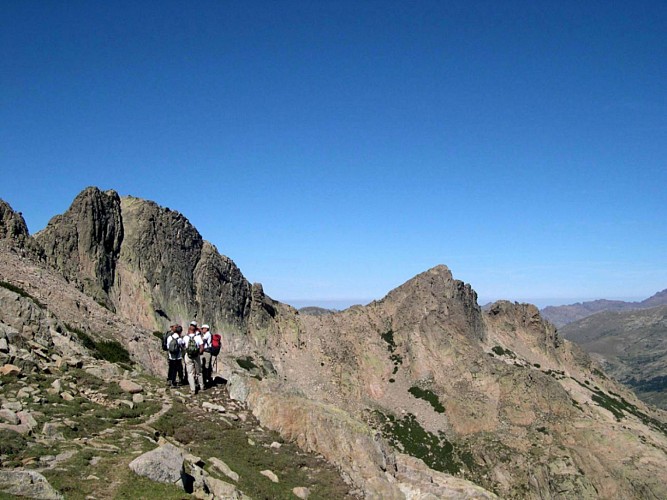 Corse- Région Cortenais/Massif Lombarduccio- Brèche de Goria-Crête Capitello/Alle Porta-Capitello-Melo [août 2004]