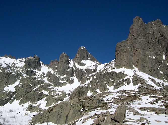 Corse- Région Cortenais/Massif Lombarduccio- Sortie Neige Melo-Bocca Soglia-Melo-Capitello [avril 2005]