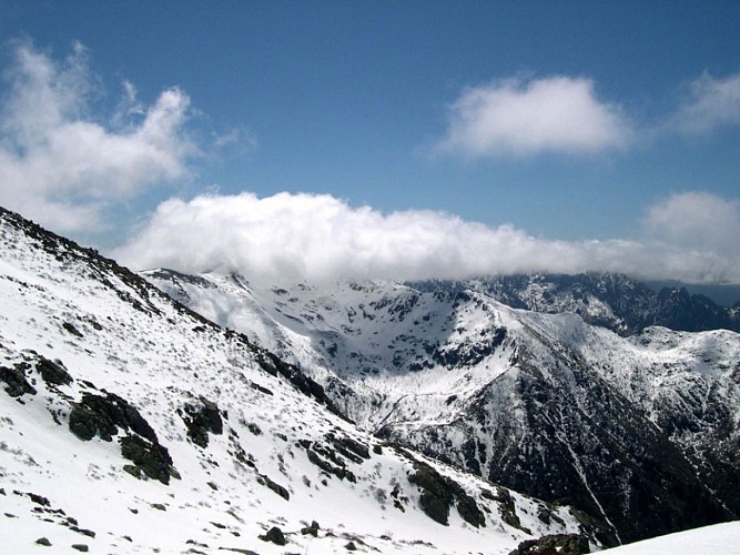 Corse- Région Cortenais/Massif Lombarduccio- Sortie Neige Melo-Bocca Soglia-Melo-Capitello [avril 2005]