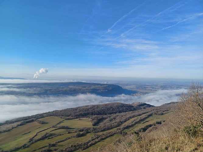 Mer de nuage un jour d'hiver