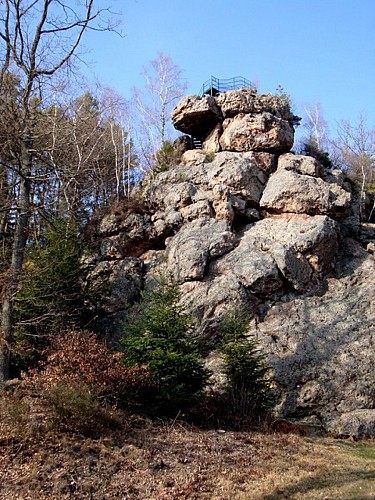 Le rocher d'escalade