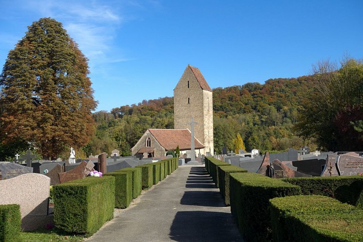 Eglise de la Burnkirch Illfurth Départ du circuit du Haulenwald