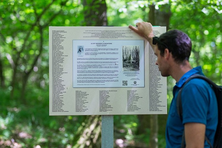 Panneau explicatif jalonnant le circuit