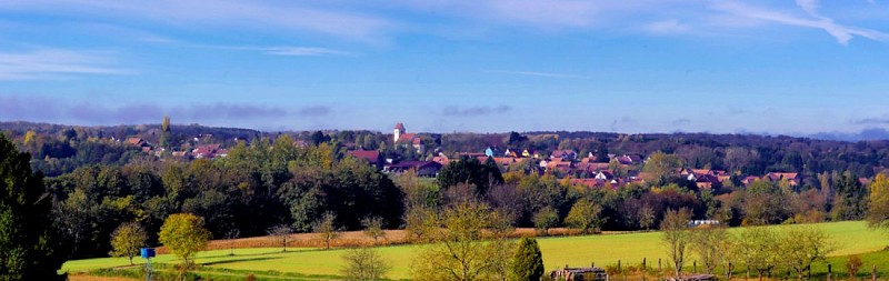 Vue panoramique de Friesen en automne