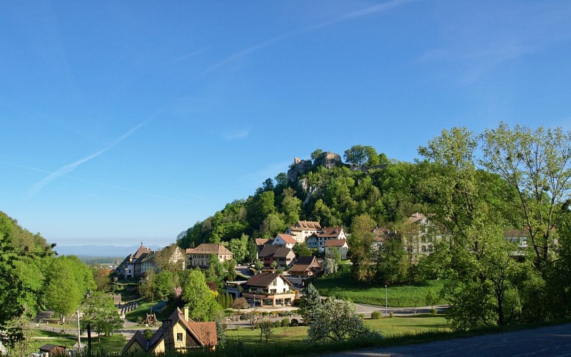 Ville de Ferrette point de départ du circuit