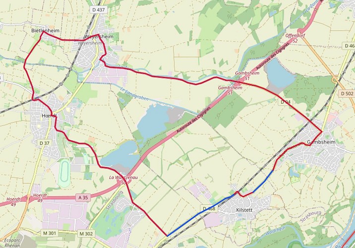 Circuit Alsace à vélo - Asperges et colombages