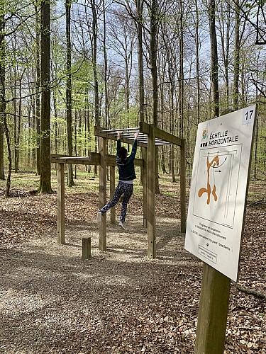 Panneau activité du parcours sportif de Schweighouse-Thann