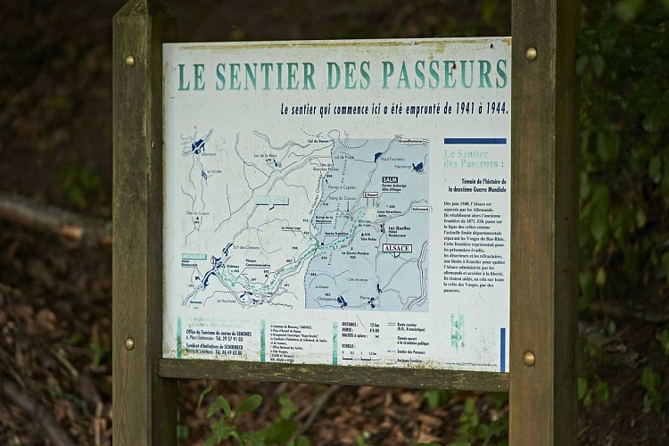 Sentier thématique : Le Sentier des Passeurs de Salm (Alsace) à Moussey (Vosges)