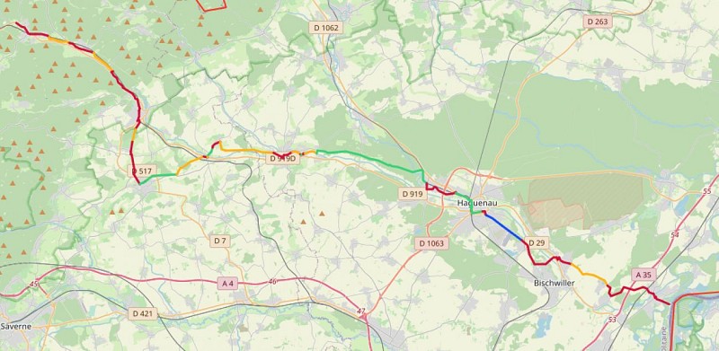 Fahrradtour im Elsass - Modertal-Radweg