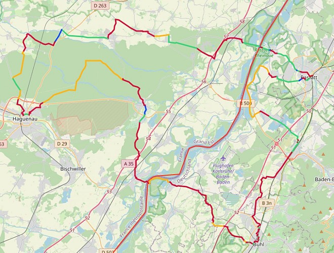 Circuit Alsace à vélo - Boucle transfrontalière « Parc Rhénan »