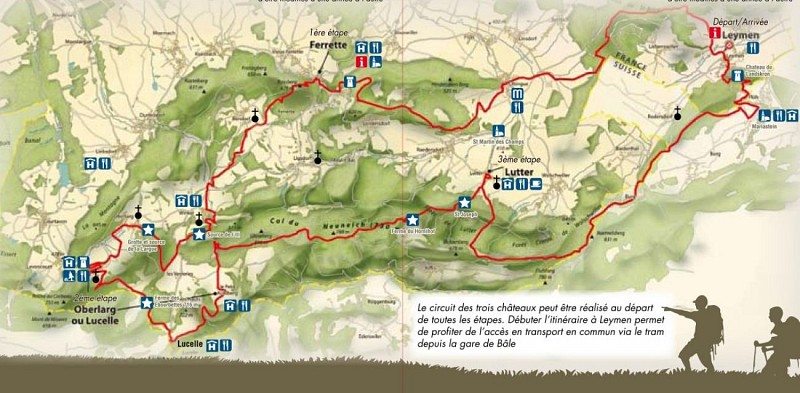 Carte du circuit des trois châteaux