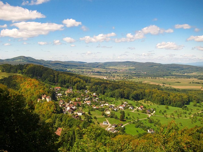 Vue sur le Jura Alsacien depuis Metzerlen