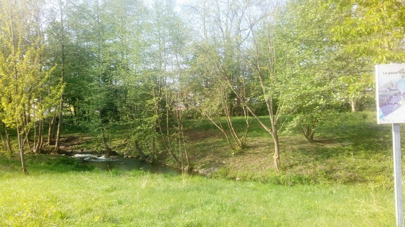 Une petite halte pour voir la passe à poissons sur le parcours de santé de Molsheim