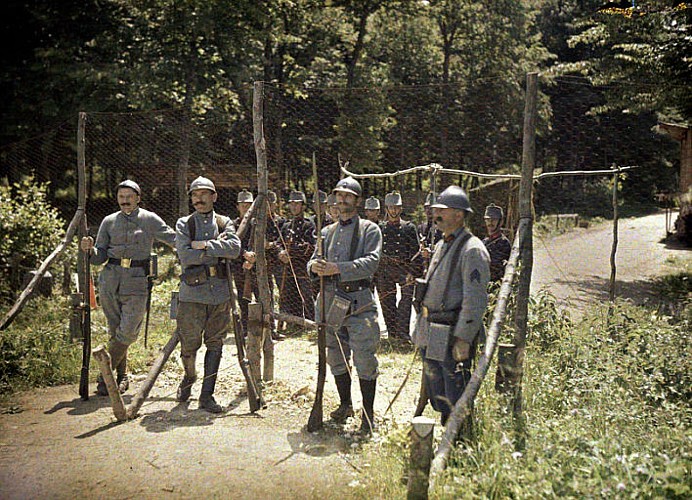 Soldats français à la frontière franco-suisse en 1916