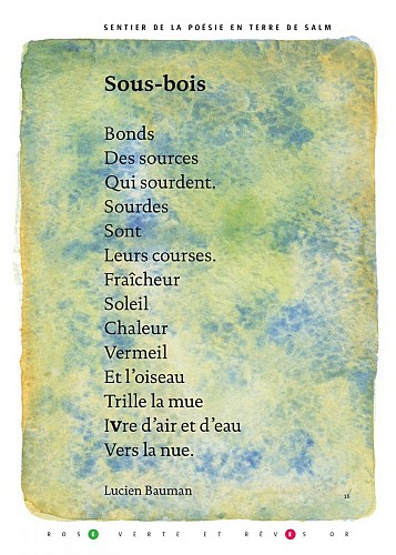 Sentier thématique : Le sentier de la poésie