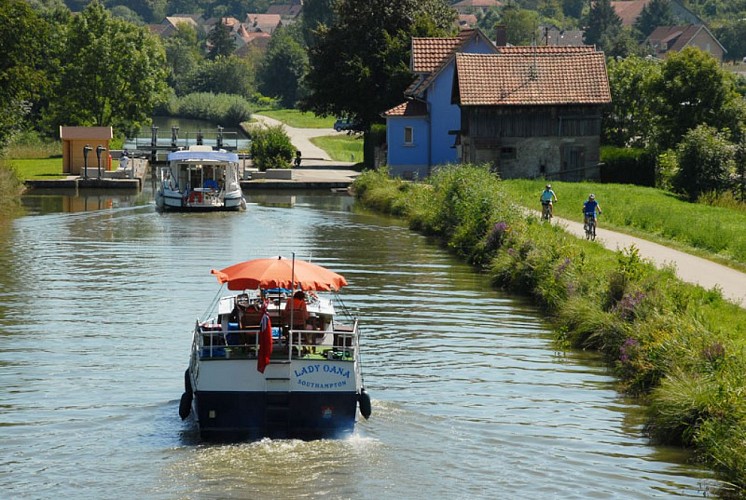 Euro Velo 6 le long du Canal du Rhône au Rhin dans le Sundgau