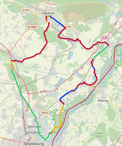 Circuit Alsace à vélo - Des bords du Rhin au canal de la Marne-au-Rhin