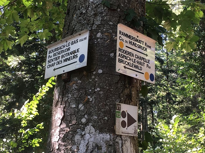 Panneaux directionnels Club Vosgien