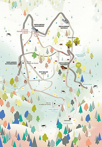 Balade ferme-auberge Strohberg : d'une vallée à l'autre