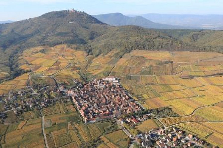 Saint-Hippolyte et le château du Haut-Koenigsbourg (St-Hippolyte Landenberg)