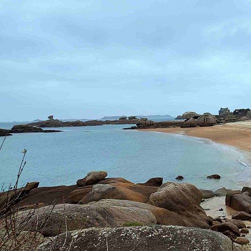 Vue sur la plage du forum