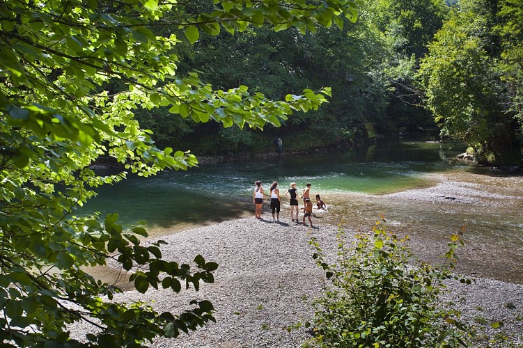 La Mêlée des eaux, berge de la Valserine