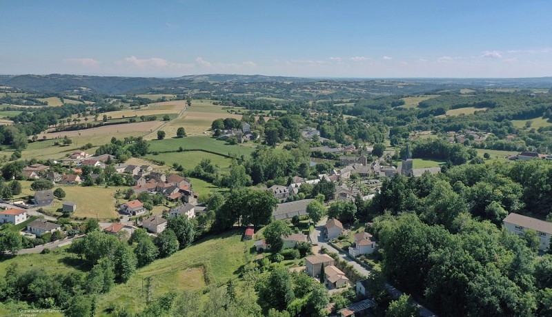 Vue aérienne du village