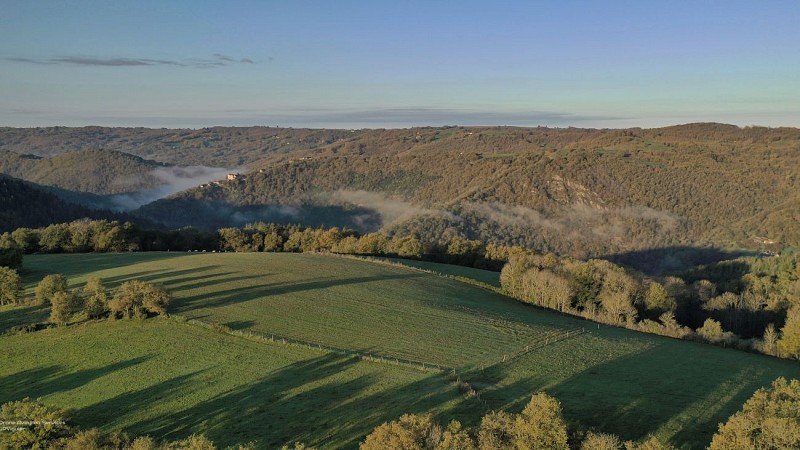 Vue aérienne de la vallée