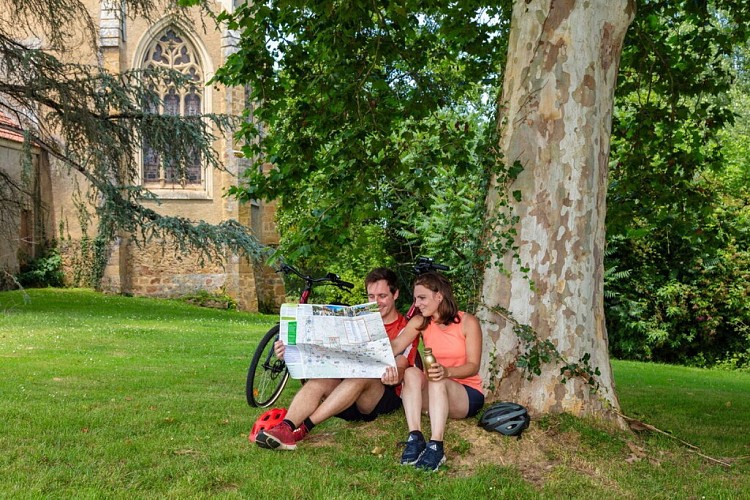 Cycliste à Saint-Michel