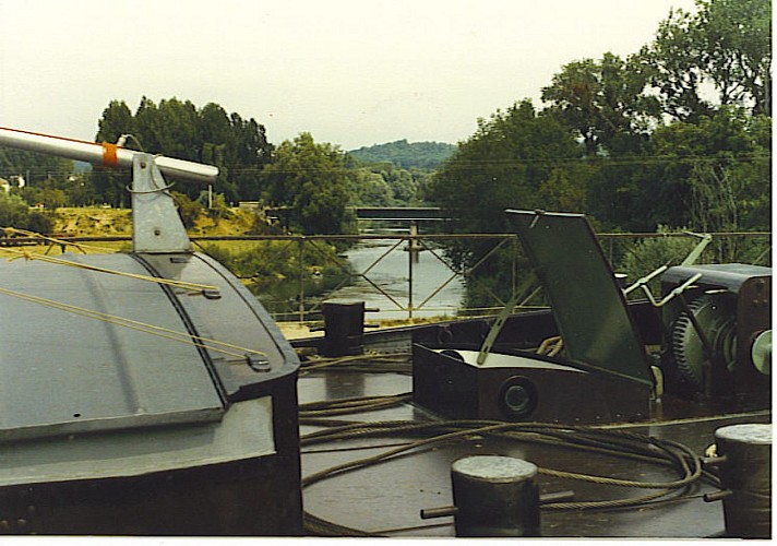 Passage sur le Pont Canal depuis une péniche