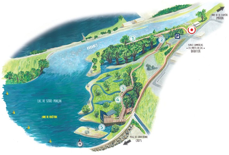 Schéma de la zone humide du Liou