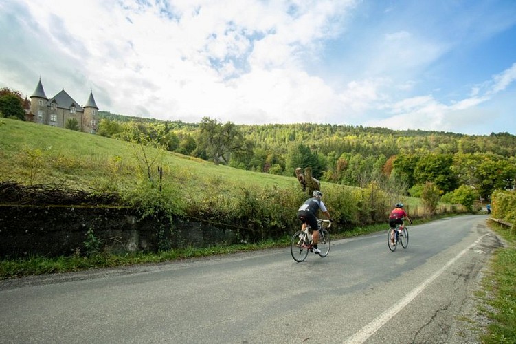 Château de Picomtal surplombant la route