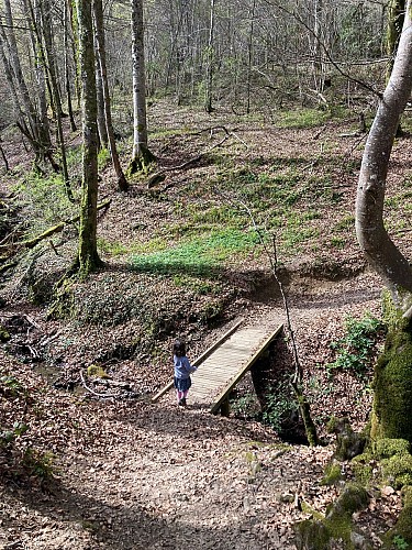 pont en bois du chemin des hadas