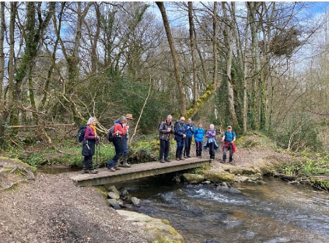 Groupe sur passerelle