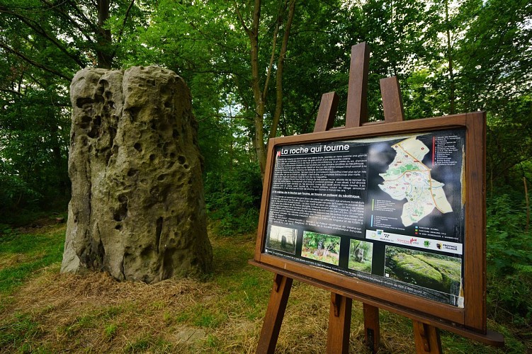 Balade à la découverte de la Roche-qui-tourne à Velaine