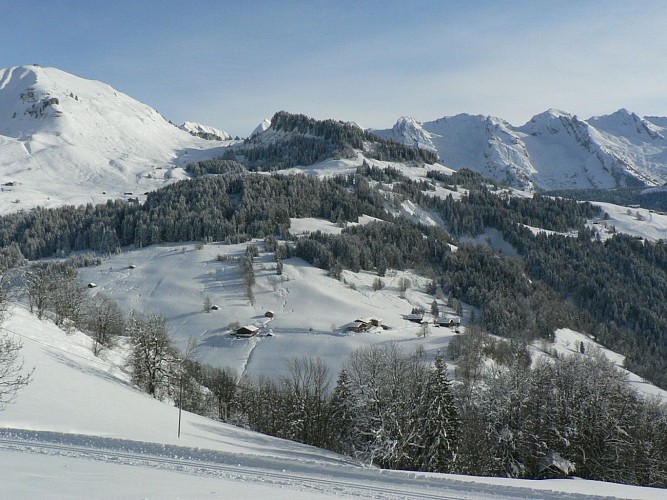 Itinéraire raquette 26 - vue Roc des Arces