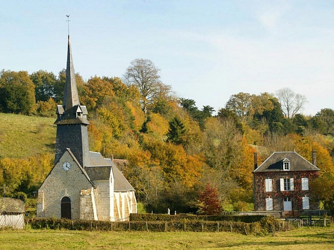 Village de la Roque Baignard dans le Pays d'Auge