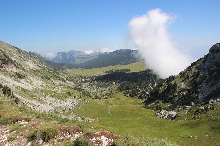 le val suspendu depuis le col de Bellefont