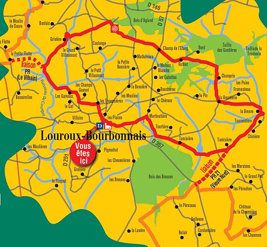 plan Louroux avec liaisons