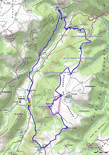 Le plateau de la Chavade et la roche Nité