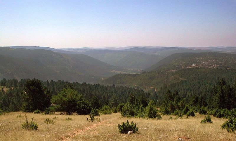 Vue de la Vallée du Lot depuis le Causse de Changefège