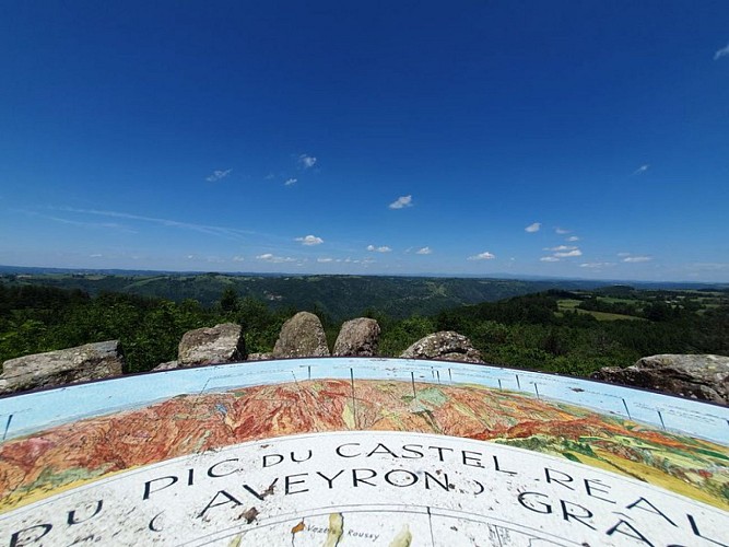 Table d'orientation du Pic du Castel