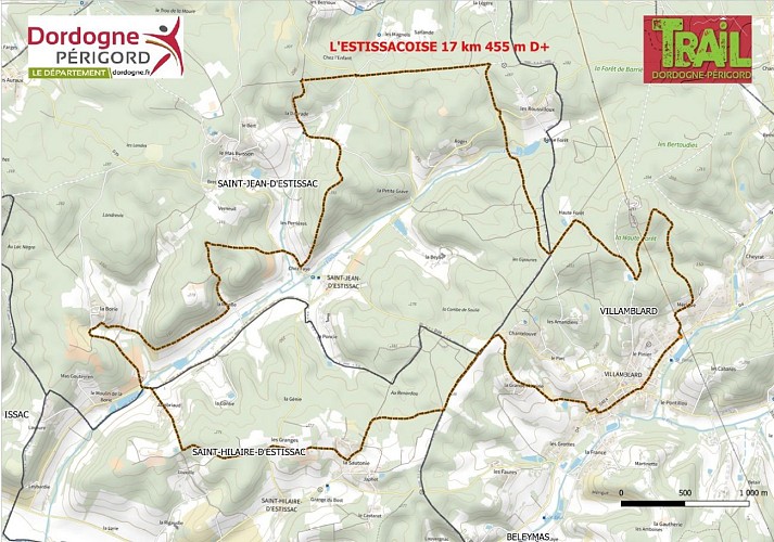 Parcours La virada de l'Estissacoise 17 km